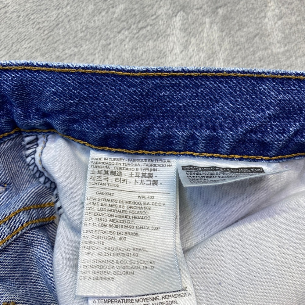 Levi's Orange Tab 517 Denim Bootcut Jeans Frayed Hem Blue Sz 33 Fits 34" - Picture 11 of 12
